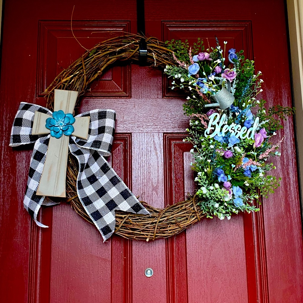 Spring door wreath
